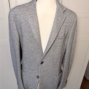 Ermenegildo Zegna Black and White Houndstooth Blazer